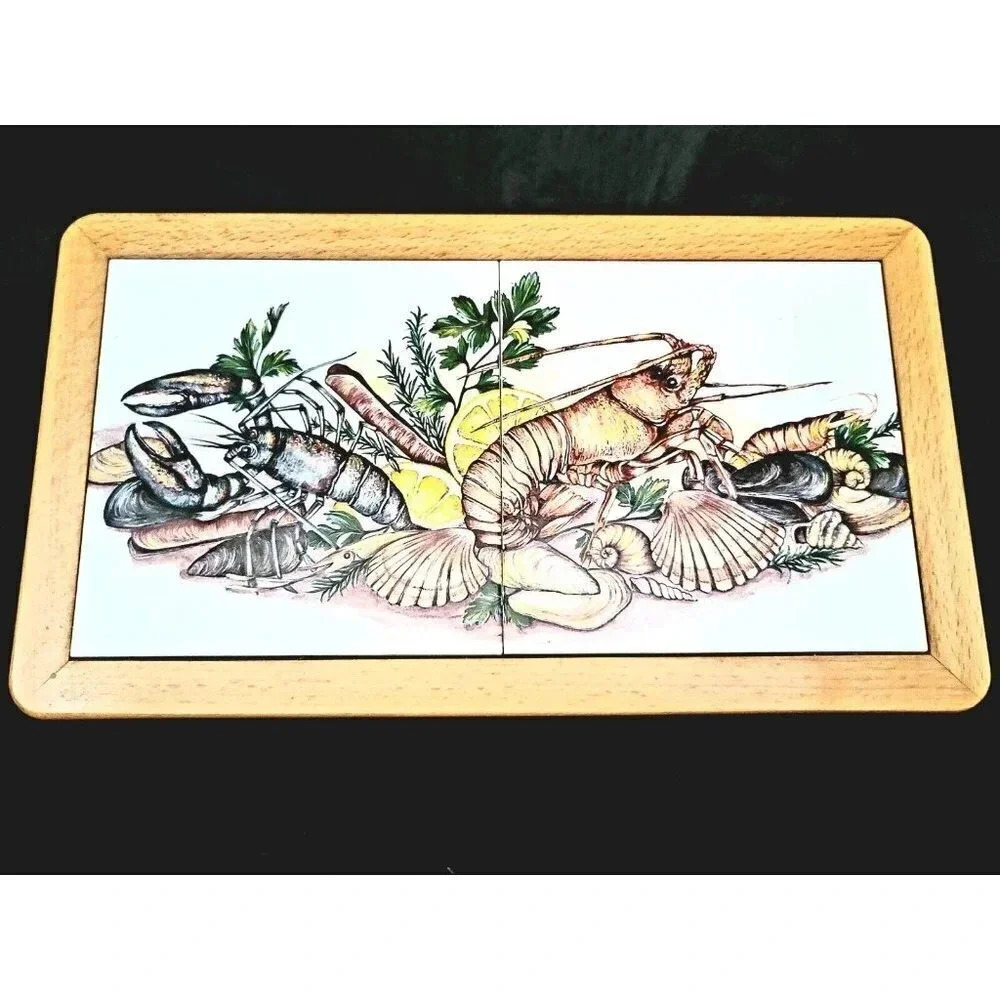Crab, Lobster Seafood Decorative Wall Art Ceramic Tiles 7.5 x 13.5